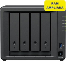 Synology DiskStation DS925+/16G NAS 4 Bahías 3.5"-2.5" Torre con 16GB DDR4, 2 Puertos 2.5GbE, 2 Ranuras M.2 NVMe, Ampliable a 180TB con DX525